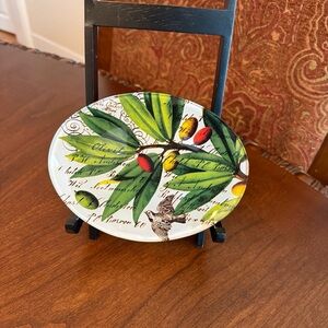 Michel Design Works "Olive Grove" Design Glass Soap Dish / Trinket Tray